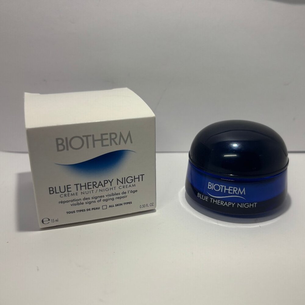 Biotherm Blue Therapy Night Cream Visible Signs Aging Repair 15ml/0.5fl oz New